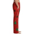 thumbnail image 3 of Fabrcox Christmas Snowman Printed Graphic Pajama Pants Men Elastic Waist Drawstring Lounge Bottoms Straight Leg Casual Home Soft Pj Pants with Pockets Wine XL, 3 of 4