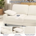 thumbnail image 3 of BedLuxury 108’’ Convertible Sectional Couches for Living Room,Oversized 4 Seat Comfy Chenille L Shaped Couch with Reversible Chaise,Armrest Pillow,Beige, 3 of 7