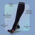 thumbnail image 2 of 3 Pairs Copper Compression Non-Slip Socks for Women & Men Circulation 15-20 mmhg - Better Blood Flow, Swelling, Best Support for Medical, Running, Nursing, 2 of 8