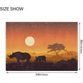 thumbnail image 3 of SKYSONIC Wild African Rhino Bath Mat Set Soft High Absorbent Non Slip Rectangular Bath Rug+U-Shaped Toilet Mat,24"x16"+24"x20", 3 of 7