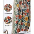thumbnail image 6 of Boho Beige Flowers Blackout Curtains for Bedroom - 84 Inch Long Light Blocking 2 Panels Set, Spring Abstract Watercolor Floral Leaf Thermal Living Room Drapes Grommet Window Curtains 52"x84", 6 of 8