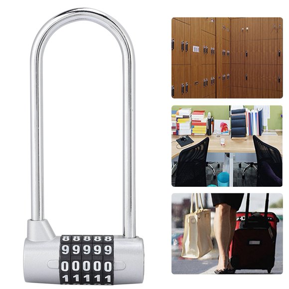 Zinc Alloy Lock U-shape Combination Digit Password Code Code Lock, U Lock, For Anti-theft Smart Security School Locker Home Access Control
