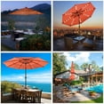 thumbnail image 3 of Yescom Parasol de Patio 10 Pi 3 Niveaux avec Énergie Solaire LED Manivelle Bouton d'Inclinaison, 3 of 9