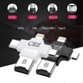 thumbnail image 3 of Lecteur de Carte 4 en 1 Type C Adaptateur Micro Usb Tf Lecteur de Carte Micro Sd pour Android Ipad/iphone 7 Plus 6 S5 S Macbook, 3 of 5