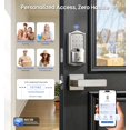 thumbnail image 5 of Veise Built-in Wifi Smart Door Lock with Lever Handle Set, Electronic Digital Keypad Deadbolt for Front Door with Fingerprint, Satin Nickel, 5 of 9