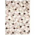 thumbnail image 2 of SAFAVIEH Studio Leather Nanette Geometric Diamonds Area Rug, Ivory/Grey, 5' x 8', 2 of 8