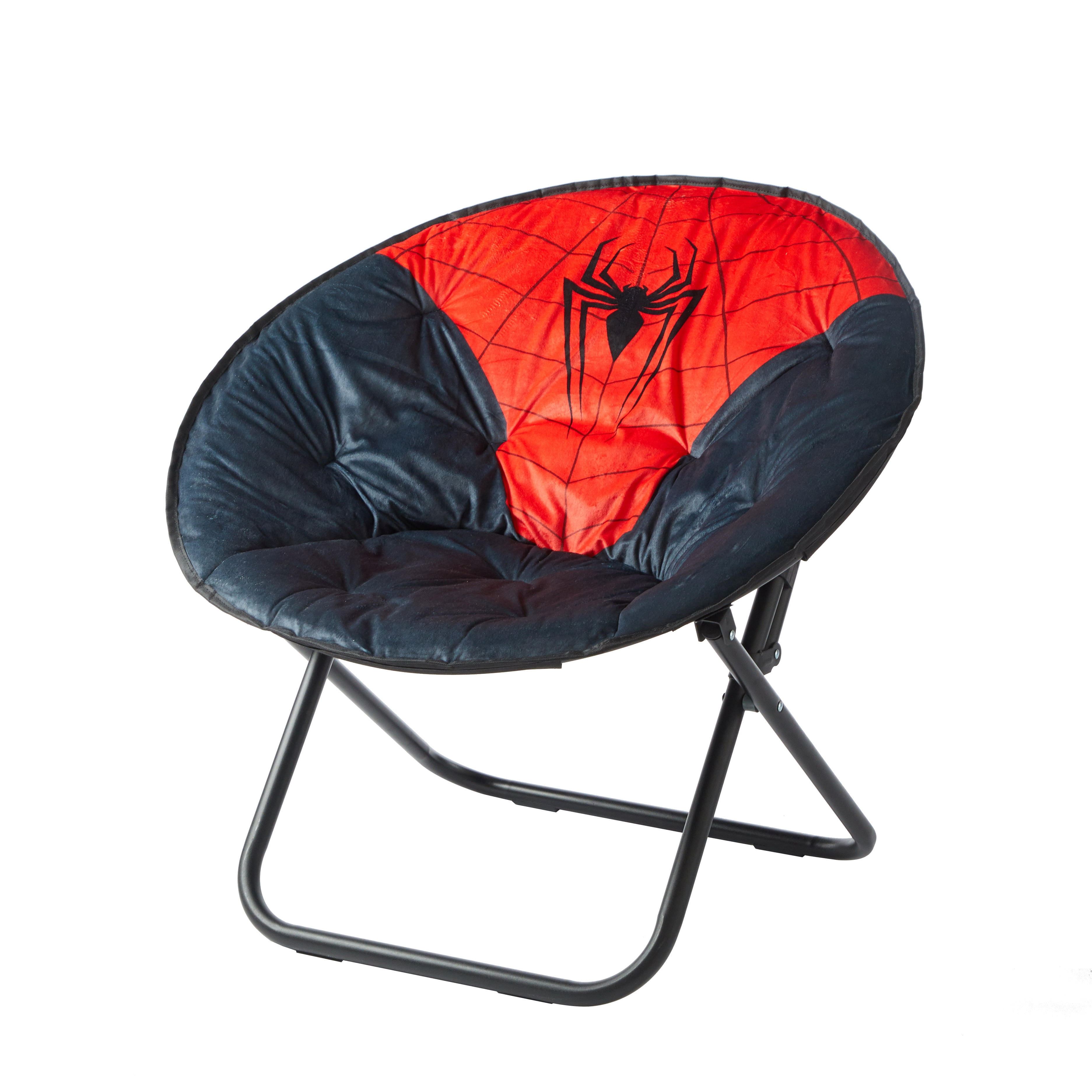 Marvel Spiderman 30" Oversized Collapsible Saucer Chair, Red, Polyester
