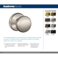thumbnail image 2 of Pomo de puerta Schlage con cerradura no giratoria en níquel satinado F170, 2 of 5