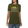 thumbnail image 3 of Big Size Camping Adventure Graphic Design Deluxe Jersey T-Shirt - Army Green 3XL, 3 of 4