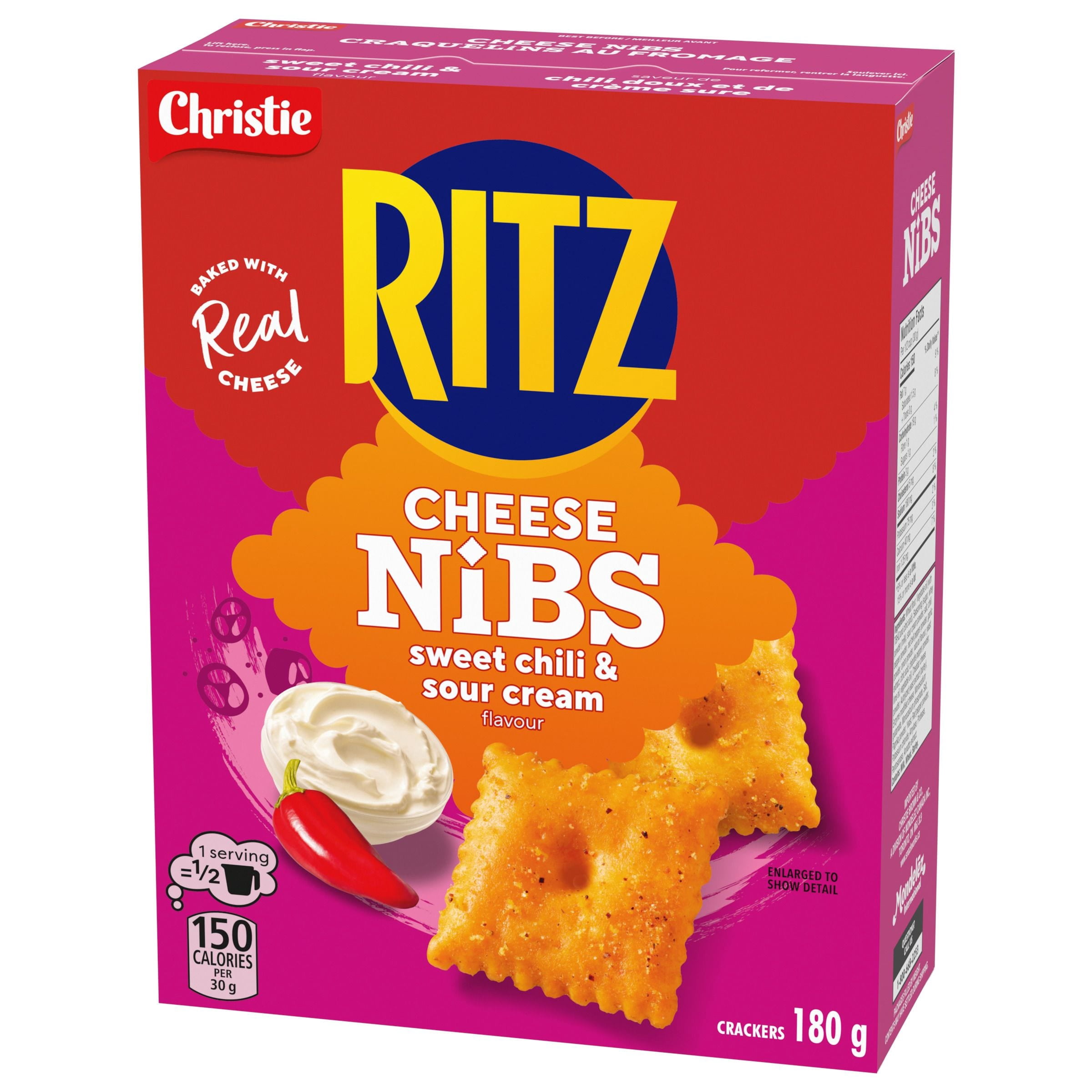 CHRISTIE RITZ CHEESE NIBS SWEET CHILI & SOUR CREAM