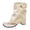 White, variant on Women's Fashion Solid Color Mid-Calf Thong Sandals Boots, Comfortable Heel 2" Casual Outings Open Toe