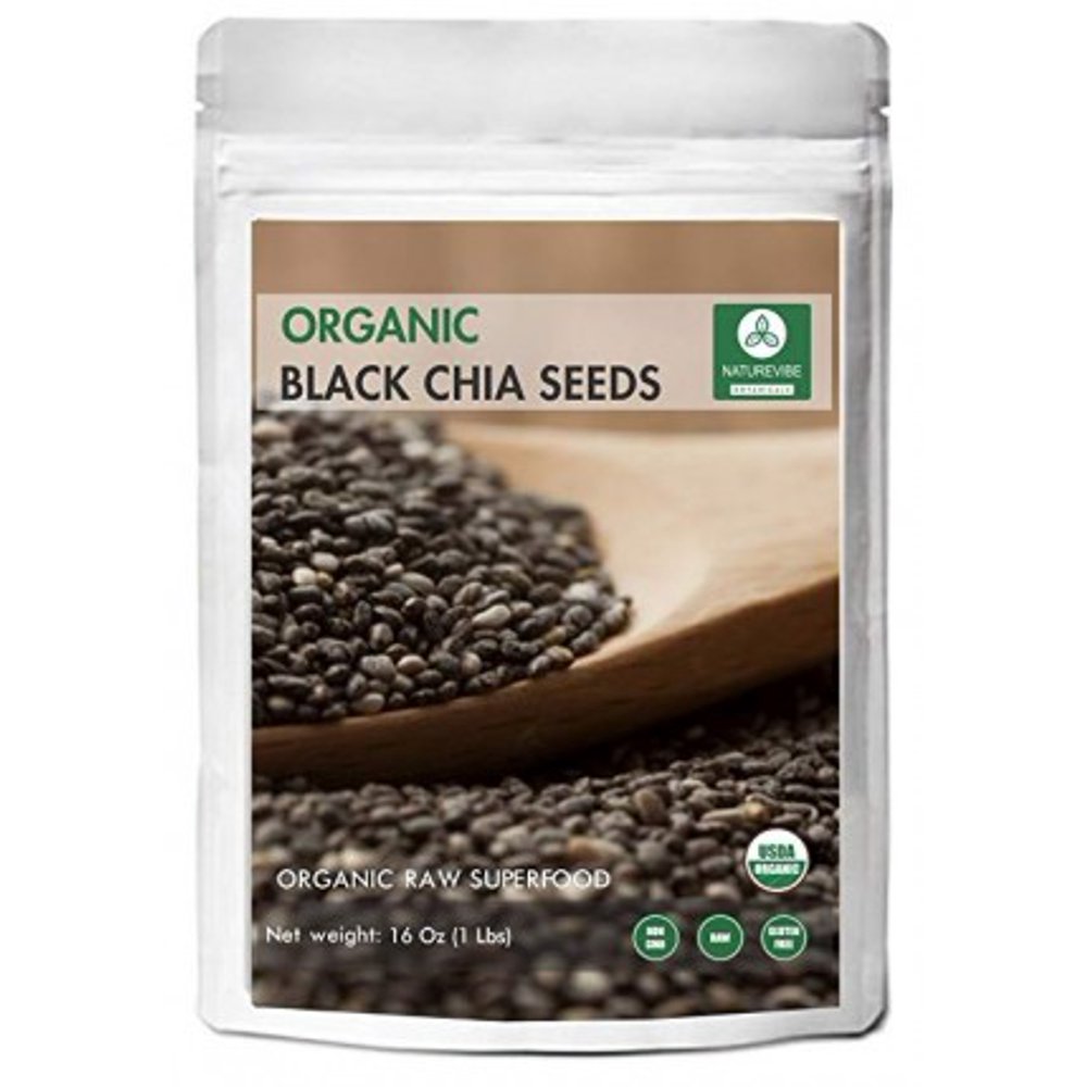 Naturevibe Botanicals ORGANIC BLACK CHIA SEEDS 1 Lb