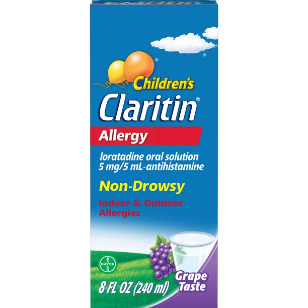 Children's Claritin 24 Hour NonDrowsy Allergy Relief Grape Syrup, 8 Fl