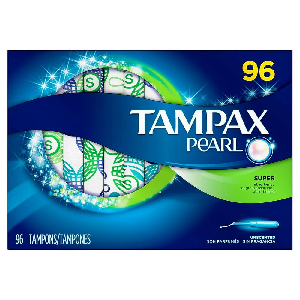 Tampax Pearl Unscented Tampons, Super (96 ct.)