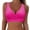 Hot Pink, variant on Qiopertar Women's Swimsuit Bikini Top Cross Back Push Up Padded Swimwear Solid Color Retro Beach Vacation Sleeveless Crop Tops, Hot Pink S