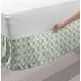 thumbnail image 2 of Abstract Bed Skirt, Continuous Pattern with Pastel Symmetric Elements, Elastic Bedskirt Dust Ruffle Wrap Around for Bedding Decor, 4 Sizes, Reseda Green Green, by Ambesonne, 2 of 2