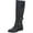 Black Leather, variant on American Rag Womens Collins Leather Tall Riding Boots Black 11 Medium (B,M)