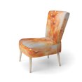 thumbnail image 3 of Designart "Dancing Tangerines II" Yellow Abstract Landscape Upholstered Accent Chair - Modern Arm Chair For Bedroom, 3 of 7