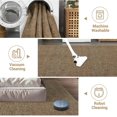thumbnail image 3 of 8x10 Area Rugs Machine Washable Rug for Living Room, Modern Distressed Bedroom Rug, Non Slip Office Carpet, Low Pile Solid Rugs for Dining Room, Brown, 3 of 7