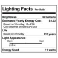 thumbnail image 2 of Westinghouse 03541 3.5 x 2 in. 11W 130V Frosted Sign Light Bulb, 2 of 2