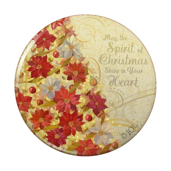 Christmas Holiday Tree Spirit Shine in Your Heart Pinback Button Pin