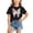 Black, variant on Gunia Little Girls T Shirts Cute Butterfly Graphic Short Sleeve Fashionable Casual Summer Stylish Everyday Tee Soft Blend Shirts For Kids Tops Light Green 6-8 Years