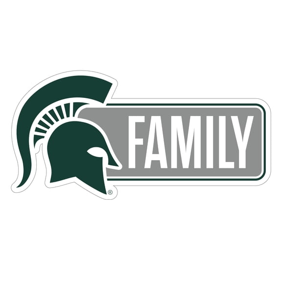 Michigan State Spartans Proud Family Die Cut Decal Officially Licensed Collegiate Product (3-Inches Wide)