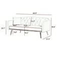 65inch Convertible Sleeper Sofa Bed with 2 Pillows, Velvet Futon Sofa