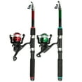 thumbnail image 3 of Beginner Fishing Set Including Telescopic Rod Float Baits Metal Hook Connector Fishing Reel Landing Net & Storage Bag, 3 of 18