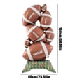 thumbnail image 3 of Bisitoy Football Balloons Large Self Standing Foil Balloon Pile, Rugby Shaped Balloons for Sports Birthday Party Supplies, Game Day Decor Indoor Outdoor Photo Backdrop, 3 of 3