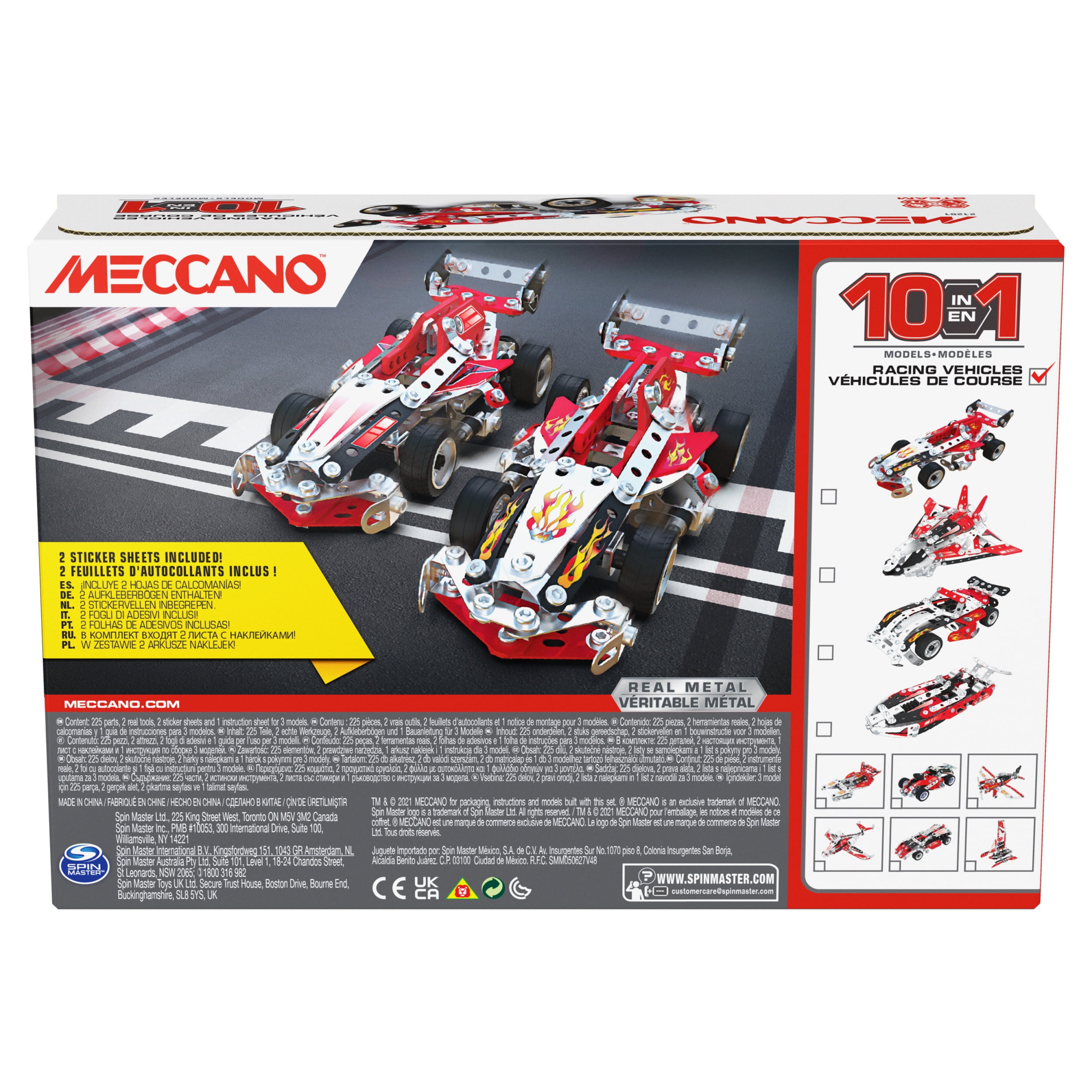  Erector by Meccano 10 in 1 Rally Racer Model Vehicle Building  Kit, STEM Education Toy for Ages 8 & up : Toys & Games