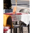 thumbnail image 5 of Hokiten Outdoor Tablecloths with Umbrella Hole & Zipper, Red Ombre 54x54 Inch Square Tablecloths, Retro Farmhouse Abstract Mottled Texture Art Waterproof Table Cloth, Patio/Pool/Picnic Table Covers, 5 of 7