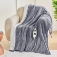 thumbnail image 2 of Heated Blanket Electric Blanket Throw,50&acirc; x 60&acirc; Heating Blanket,Thick Warming Plush Electric Lap Sherpa Gifts for Women, 2 of 7