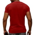 thumbnail image 7 of Mens Big & Tall Short Sleeve T-Shirts Graphic Crewneck Casual Printed Tee Summer Beach Hawaiian Vintage Shirts Size M-4XL Wine, 7 of 7