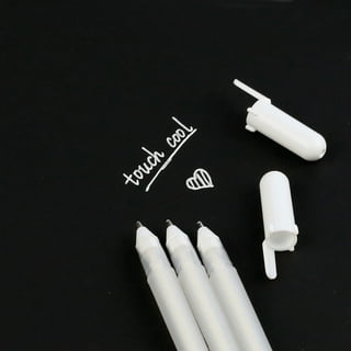 White Gel Pen Set 0.6mm Fine Tip Sketching Pens For Artists Drawing Design  3Pcs