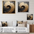 thumbnail image 5 of Designart "Stylish Black & Gold Pottery Circles" Abstract Spirals Picture Framed Wall Decor, 5 of 5