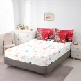 thumbnail image 4 of YST Merry Christmas Comforter Set, 7-Piece, Snowflake Theme, Red, Reversible, Queen, 4 of 5