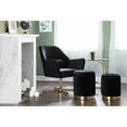 thumbnail image 4 of Silver Orchid  Corday Contemporary Pleated Nesting Ottoman Set Black Medium, 4 of 4