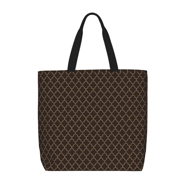 Easygdp Brown Moroccan Trellis Bolsa Tote para Mujer, Bolso de Hombro para Trabajo, Playa, Viajes, Compras y Supermercado