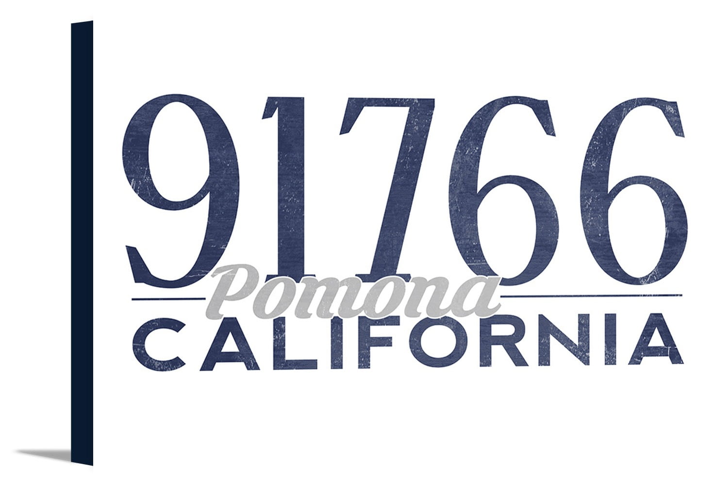 Pomona, California 91766 Zip Code (Blue) Lantern Press Artwork