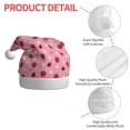 thumbnail image 4 of Haiem Strawberry and Ladybugs Pattern Santa Hat Confortable Velvet Christmas Hat for Christmas Party Favors Fit for Adults Men Women, 4 of 6