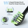 thumbnail image 5 of OasiSmile Sonic Electric Toothbrush for Adults, Rechargeable Travel Tooth Brush with 6 Brush Heads, 42000 VPM Deep Clean 4 Modes 120-Day Battery, Black, 5 of 9