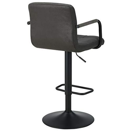 Duhome Breakfast Swivel Bar Stools Square Adjustable Height With Backs And Arms Set Of 2 Modern Chairs Tech Fabric Dark Gray Canada Duhome Breakfast Swivel Bar Stools, Stools With Backs And Arms