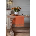 thumbnail image 3 of shiyou-Burnt Orange Table Runners 60 Inches Long, Burlap Linen Style Rustic Farmhouse Fall Table Runner, Boho Woven Dining Table Runner, 13x60 Inches, Harvest Pumpkin, 3 of 4