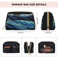 thumbnail image 5 of Picia Ocean Turtle Print Leather Makeup Bag Make Up Bag Travel Toiletry Bag for Her Girlfriend Teacher Teen Girl Gifts, 5 of 8