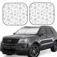 thumbnail image 1 of Vsdgher Snowflake Minimalist Print Car Windshield Sun Shade, Reflective Sunshade Window Sunshade Sun Visor Protector Fit for Cars,Trucks,SUVs-Large, 1 of 6