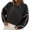 Black, variant on Ladies' Color Blocking Loose Casual Round Neck Knitted Sweater Long Sleeved Sweater Top for Fall Winter Statement Looks,Black,L