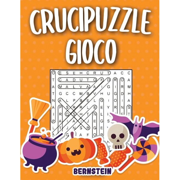Crucipuzzle gioco: 200 Parole intrecciate - Con soluzioni & caratteri grandi (edizione di Halloween) (Paperback)