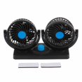 thumbnail image 1 of Ventilador de refrigeración de aire para coche, dispositivo de refrigeración USB universal de doble cabezal, ajustable en 360 grados, redondo, de bajo ruido, accesorios para coche, 1 of 14