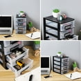 thumbnail image 3 of Amosfun Black Plastic Storage Cabinet with Multiple Drawers for Office, Study, and Home Organization, 3 of 6
